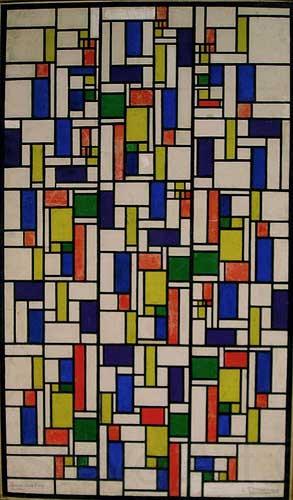 Theo van Doesburg Color designs for Stained-Glass Composition V.